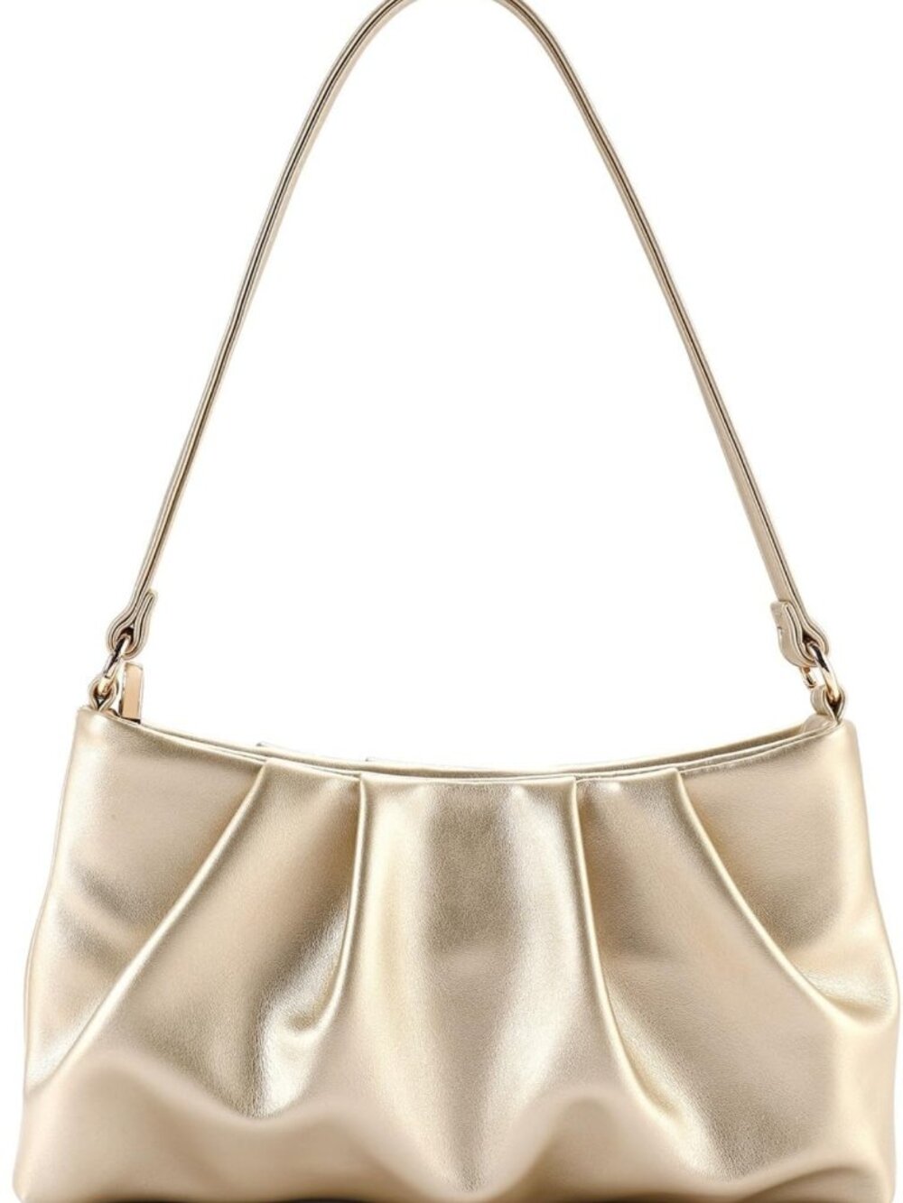 Chic Pleated Evening Clutch Purse, Versatile Shoulder Bag with Detachable Chain